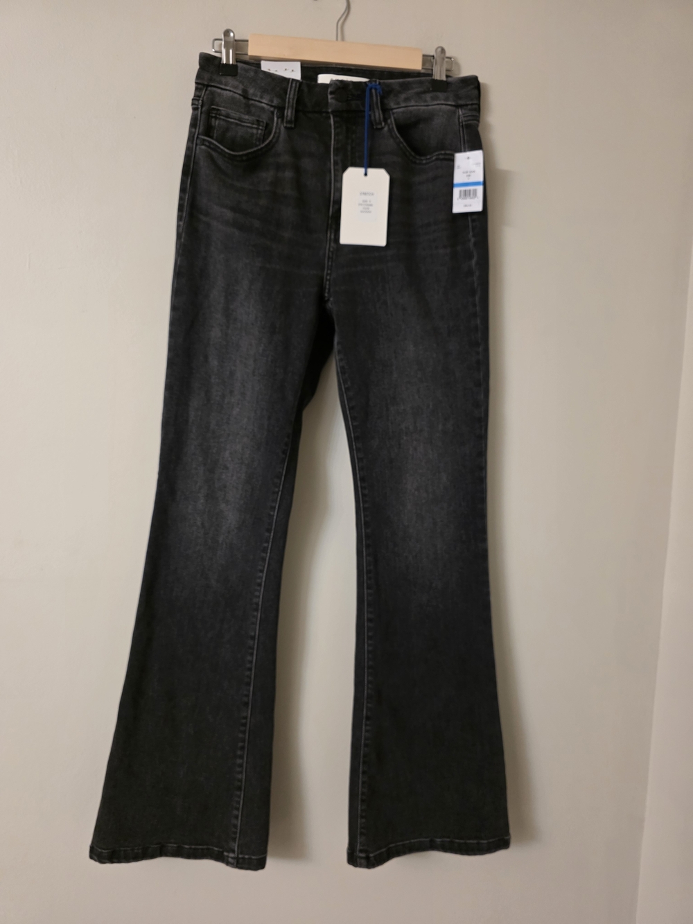 Eunina NWT Aliyah High Rise Flare Jeans Blacklight Grey 9 - Picture 3 of 12